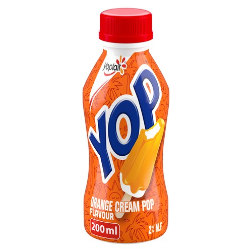 Yoplait Yop 2% Drinkable Yogurt Limited Edition Orange Cream Pop 200 ml