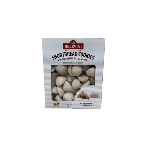 Belevini Shortbread Cookies Paradise Creamy Milk Filling 450 g