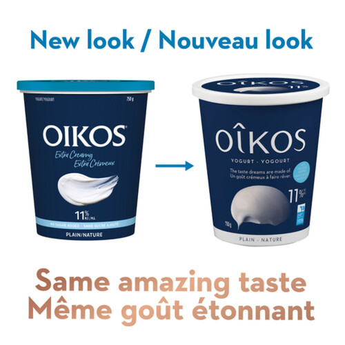 Oikos Greek Yogurt Extra Creamy Plain 750 g