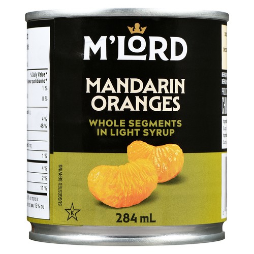 M'Lord Canned Mandarin Oranges Whole Segments In Light Syrup 284 ml