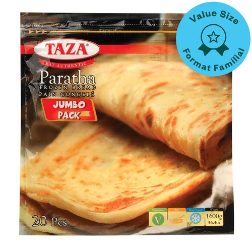 Taza Paratha Jumbo Pack 20 Pack 1.6 kg (frozen)