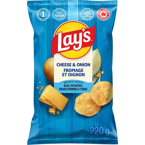 Lay's Potato Chips Cheese & Onion Flavoured 220 g