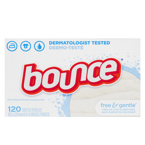 Bounce Fabric Softener Free & Sensitive 120 Sheets