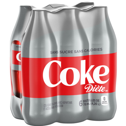 Coca-Cola Diet Soft Drink 6 x 710 ml (bottles)
