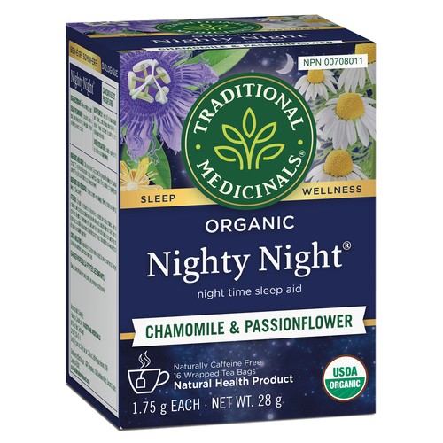 Traditional Medicinals Caffeine-Free Herbal Tea Nighty Night 16 Tea Bags