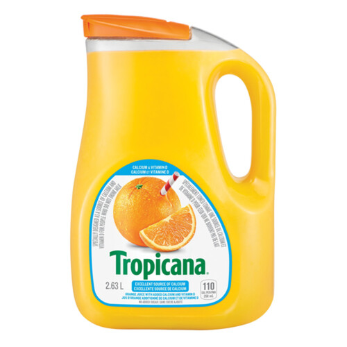 Tropicana Juice Calcium & Vitamin D No Pulp Orange 2.63 L (bottle)
