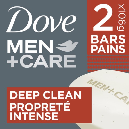 Dove Men+Care Body And Face Bar Deep Clean For Healthy Skin 2 x 106 g