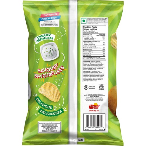 Lay’s Potato Chips Cream & Onion Ridged Flavoured 200 g