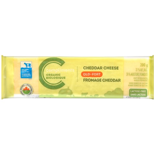 Compliments Organic Cheese Old Cheddar 200 g