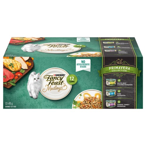 Fancy Feast Wet Cat Food Medleys Primavera Collection Variety Pack 12 x 85 g