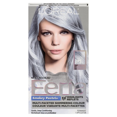 L'Oréal Hair Colour Féria Smokey Pastels P1 Smokey Blue 1 Box