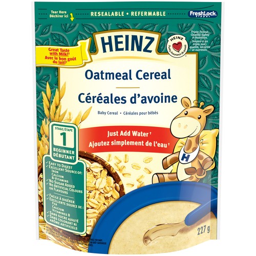 Heinz Adding Baby Cereal To Breast Milk Heinz Baby Oatmeal Cereal