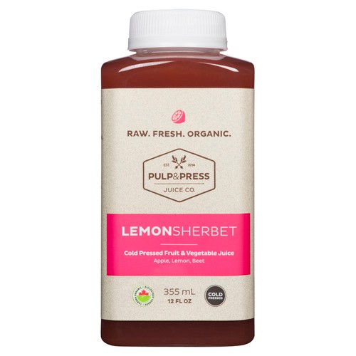 Pulp & Press Juice Cold Pressed Juice Lemon Sherbet 355 ml