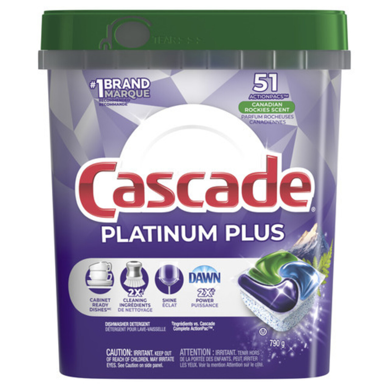 Cascade Action Packs Dishwasher Detergent Platinum Plus 51 EA Voilà