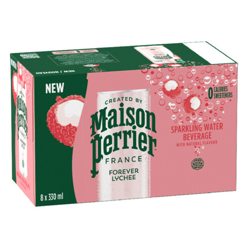 Maison Perrier Sparkling Water Beverage Forever Lychee 8 x 330 ml (cans)