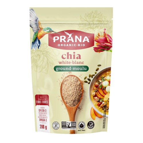 Prana Organic Ground Chia Seeds White 200 g