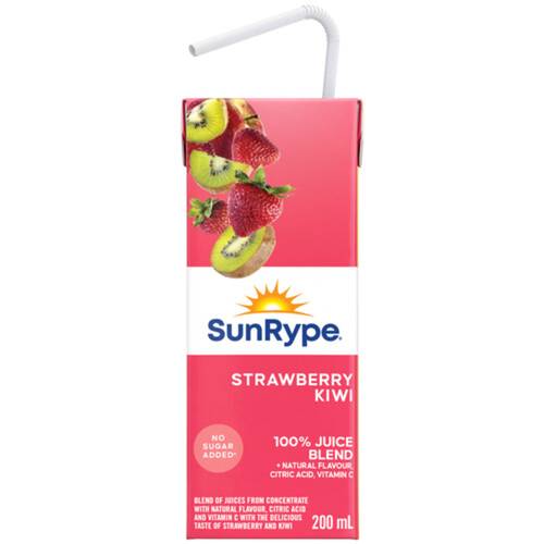 SunRype Juice Strawberry Kiwi Boxes 5 x 200 ml