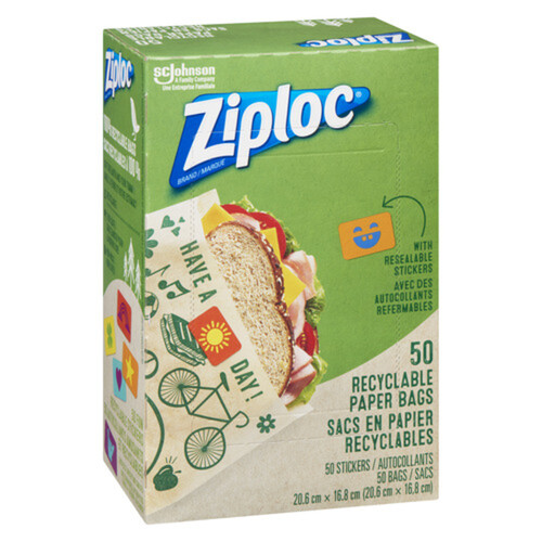 Ziploc Paper Sandwich Bags 50 EA