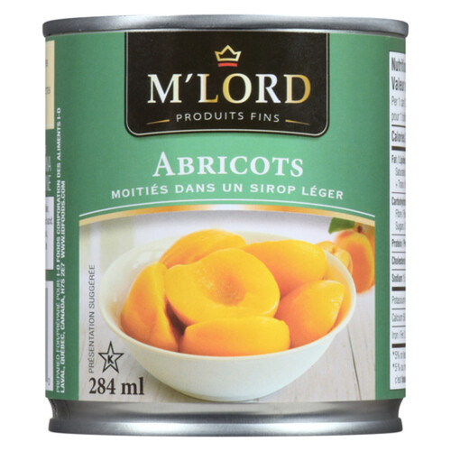 M'Lord Halves Apricots In Light Syrup 284 ml