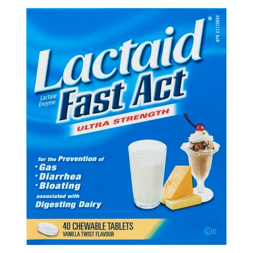 Lactaid Fast Act Ultra Strength 40 Chewable Tablets