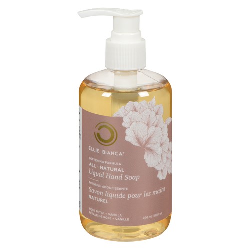 Ellie Bianca Liquid Hand Soap All Natural Rose Petal Vanilla 250 ml