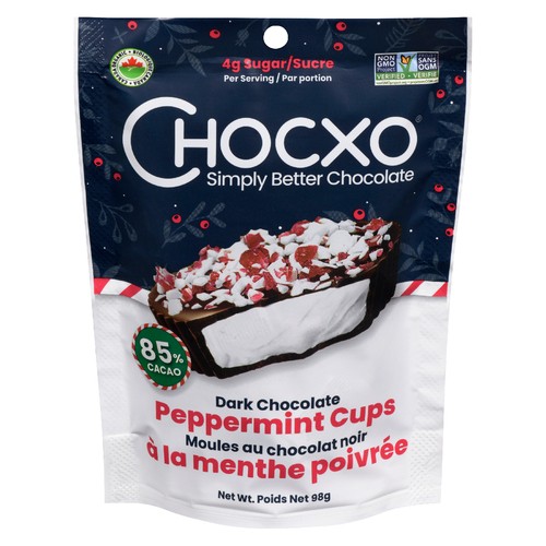 ChocXO Dark Chocolate Peppermint Cups 98 g