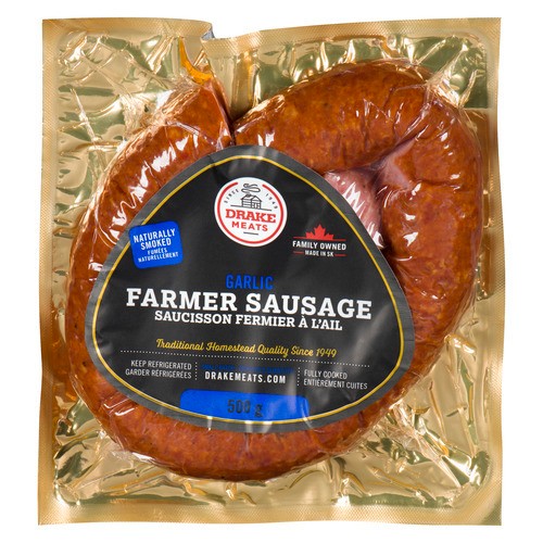 Drake Farmer Sausage Garlic Smoked 500 g