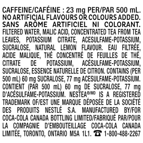 Nestea Iced Tea Zero Sugar 500 ml (bottle)