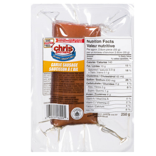 Chris Brothers Sausage Garlic 250 g