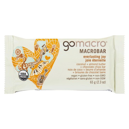 GoMacro Gluten-Free Vegan Macrobar Coconut & Almond Butter + Chocolate Chips 65 g