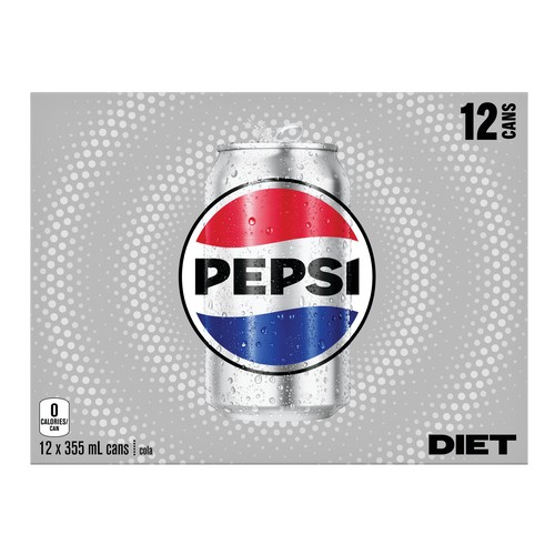 Pepsi Diet Soft Drink 12 x 355 ml (cans)