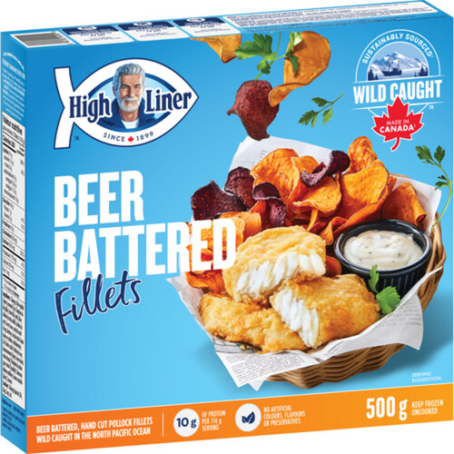 High Liner Family Favourites Frozen Fish Fillets Beer Battered 500 g