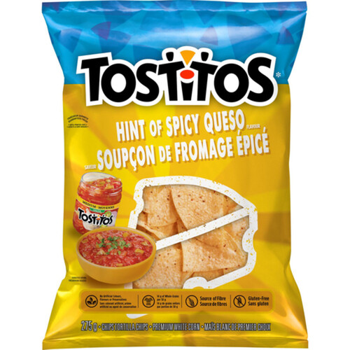 Tostitos Hint of Spicy Queso flavour tortilla chips 275 g