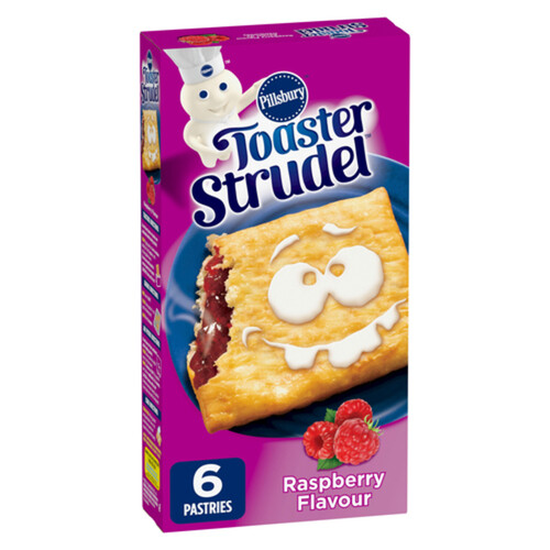 Pillsbury Toaster Strudel Breakfast Pastries Raspberry 6 Pack 326 g