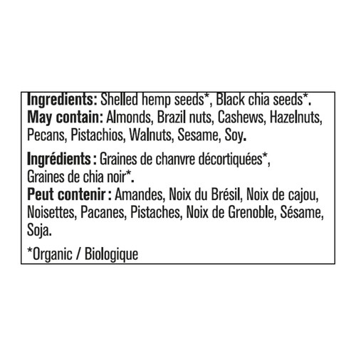 Prana Organic Whole Hemp & Chia 250 g