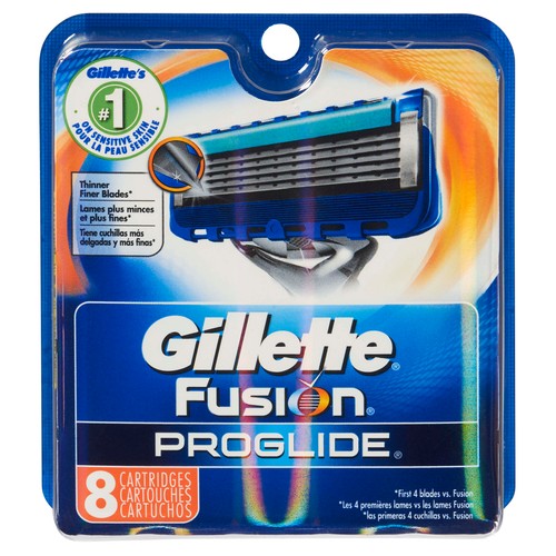 Gillette Fusion Proglide Rzor Blade Refill 8 Cartridges 