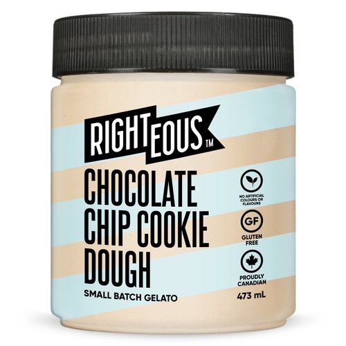 Righteous Frozen Gelato Chocolate Chip Cookie Dough 473 ml