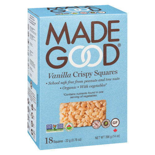 Made Good Organic Crispy Squares Vanilla Value Size 18 x 22 g