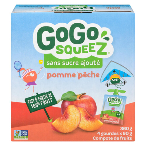 GoGo Squeez Fruit Sauce Apple Peach 4 x 90 g