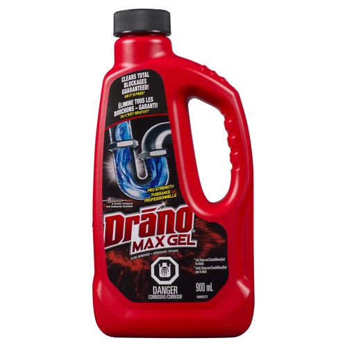 Drano Max Gel Drain Clog Remover and Cleaner 900 ml