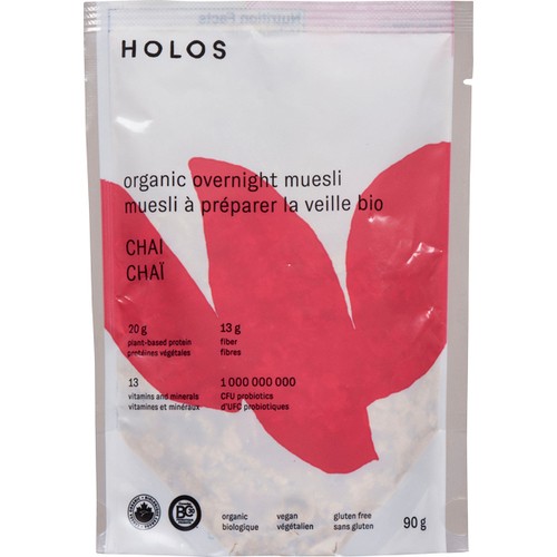 Holos Organic Over Night Muesli Chai 90 g