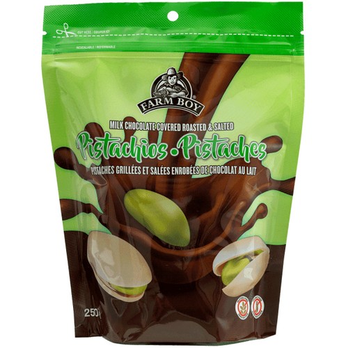 Farm Boy Milk Chocolate Covered Roasted & Salted Pistachio 250 g