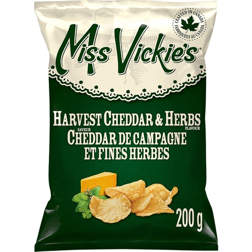 Miss Vickie's Kettle Cooked Harvest Cheddar & Herbs 200 g
