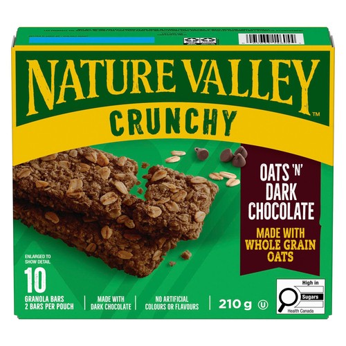 Nature Valley Crunchy Granola Bars Oats & Dark Chocolate 8 x 48 g