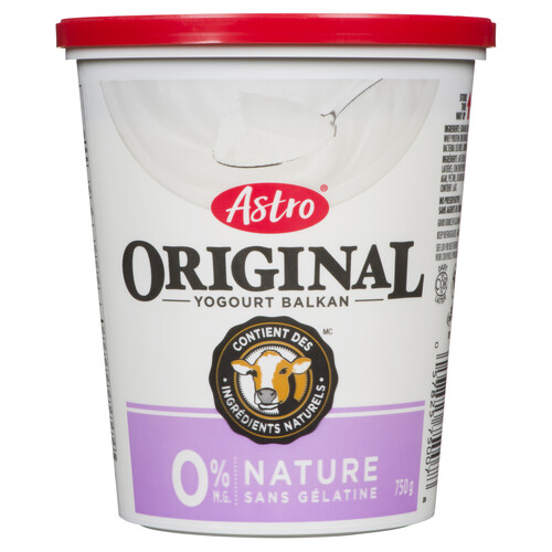 Astro Original Fat Free 0 Yogurt Plain 750 g Voilà Online Groceries