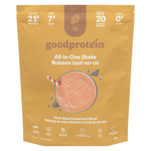 Good Protein Plant Based Superfood Blend All-In-One Shake Mocha 880 g