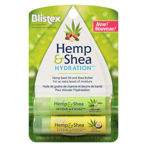 Blistex Hemp & Shea Lip Balm Hydration 2 Pack 8.5 g