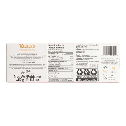 Walker's Shortbread Cookies Rounds 150 g