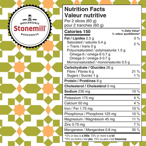 Stonemill Bakehouse Honest Wellness Sprouted 3 Grains Bread 454 g