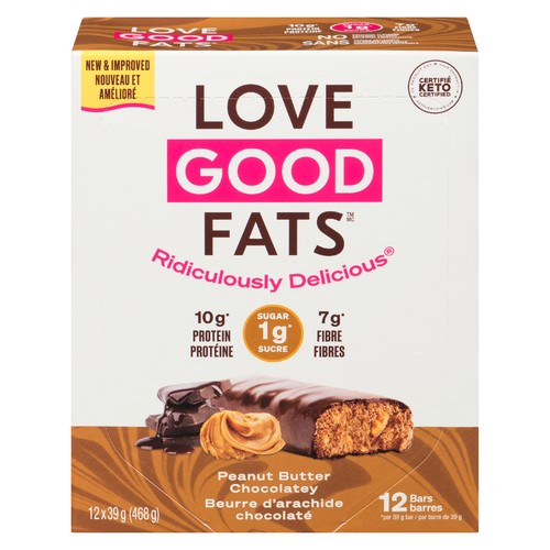 Suzie's Good Fats Bar Peanut Butter Chocolatey 12 x 39 g